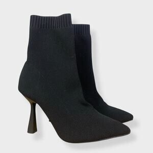 Public Desire Knit Ankle Booties Black UK 4/ US 6